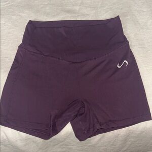 Women's Purple High-Waisted workout biker Shorts